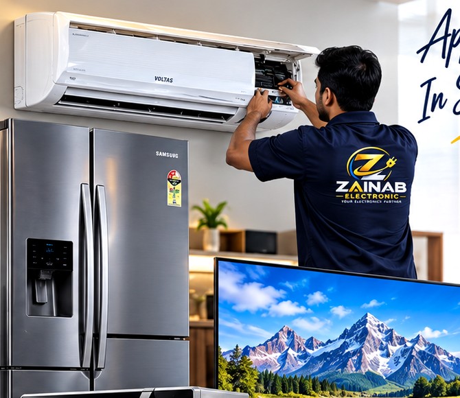 Indian technician providing appliance repair